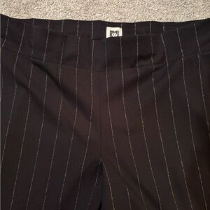 Anne Klein Black Pinstripe Trousers